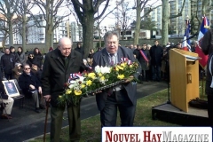 Cérémonie du 68ème anniversaire des fusillés du groupe Manouchian au cimetière d'Ivry le 19 février 2012