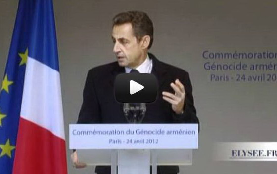 Nicolas Sarkozy commémore le génocide des arméniens ce mardi 24 avril 2012