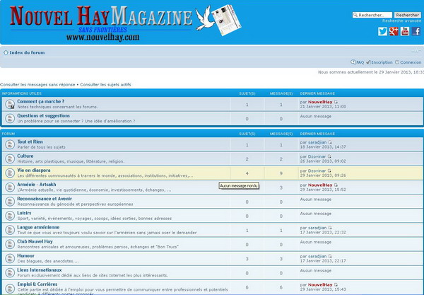 Les forums Nouvel Hay