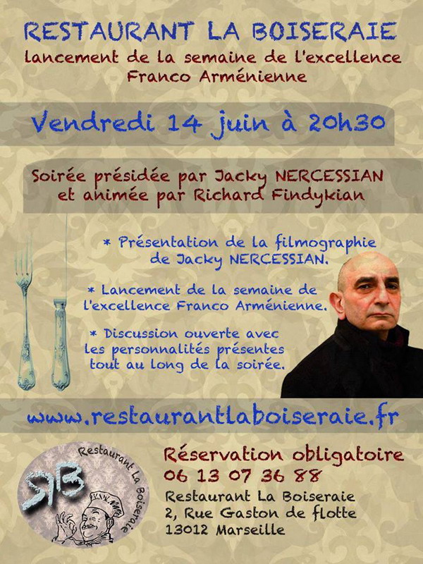 restaurant La Boiseraie présidé par Jacky Nercessian