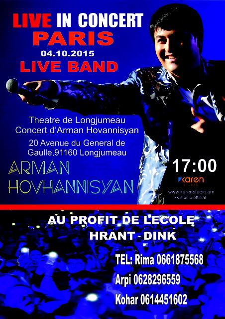 Arman Hovhannisyan en live-concert à Paris