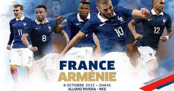 France-Arménie à nice ce 8 octobre 2015