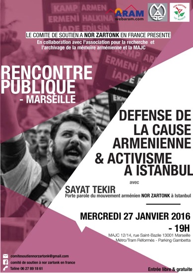 Nor Zartonk à la rencontre des Arméniens de France du 21 au 29 janvier