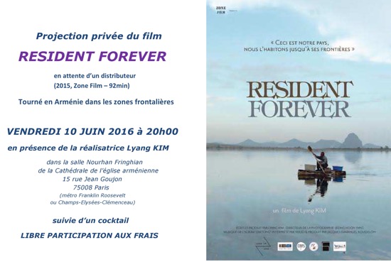 « Resident Forever »: Projection privée exclusive du film tourné en Arménie par Lyang KIM