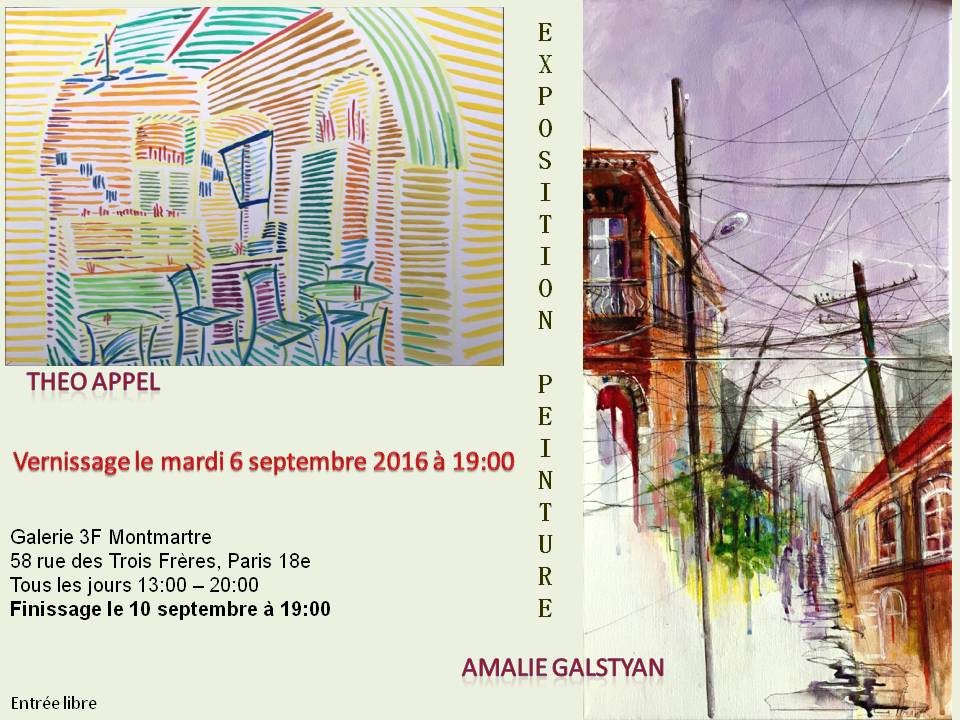 Exposition Exceptionnelle d'Amalie Galstyan à la galerie 3F à Montmartre