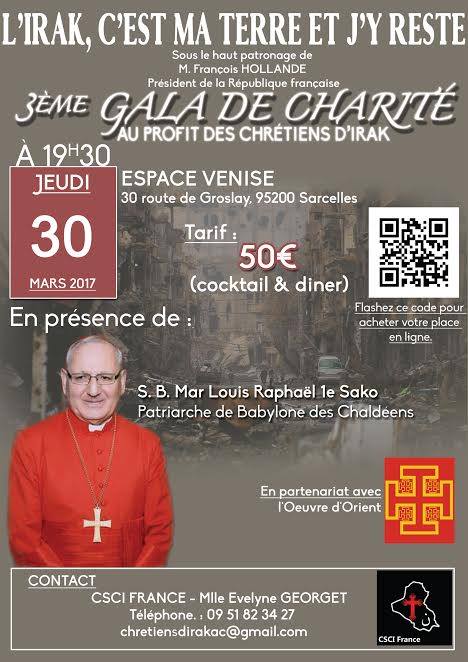 3ème GALA de Charité au Profit des Chrétiens d'Irak