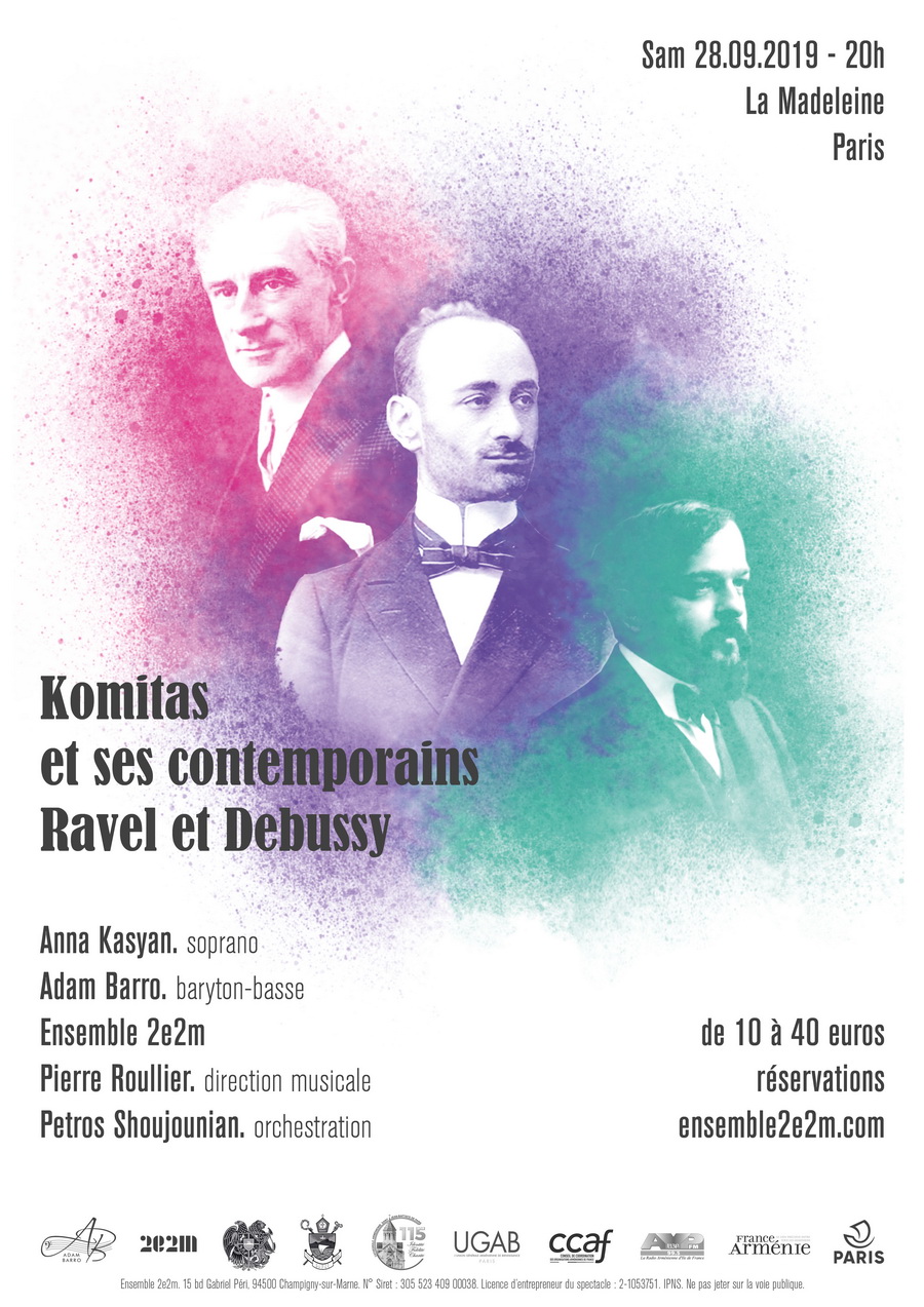 Komitas et contemporains Ravel et Debussy pour ce 150ème anniversaire