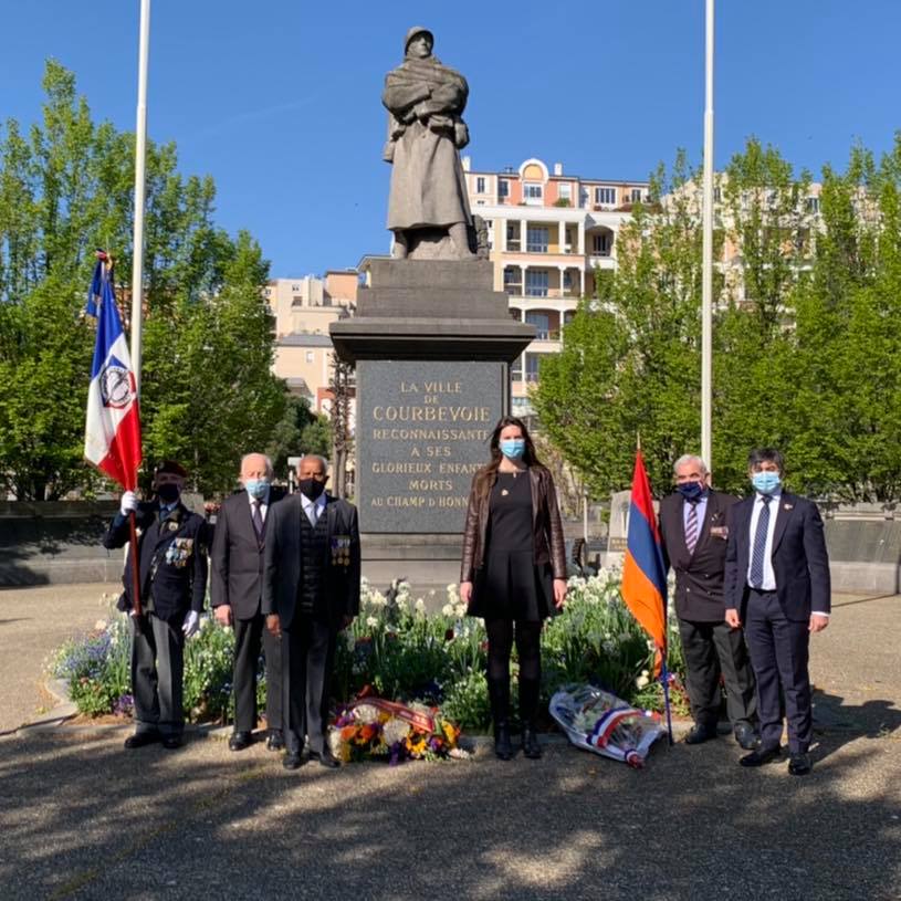 Commémoration du Génocide des Arméniens à Courbevoie du 24 avril 2021 au Cimetière des Fauvelles