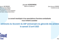 Commémoration du génocide des arméniens de 1915 à Courbevoie ce samedi 15 avril 2023