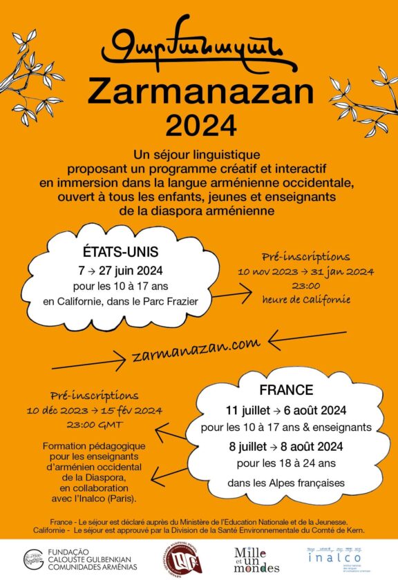 Zarmanazan 2024: Programme créatif et interactif en immersion en arménien occidental