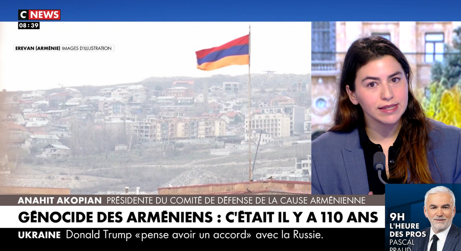 Anahit Akopian sur CNEWS : "Il y a une forme de continuité entre 1915 et 2025"