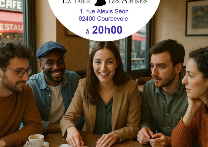 L'afterwork du groupe "Les Amis de Courbevoie" ce vendredi 12 décembre 2025 au restaurant "La table des Artistes" à partir de 20h00 à Courbevoie