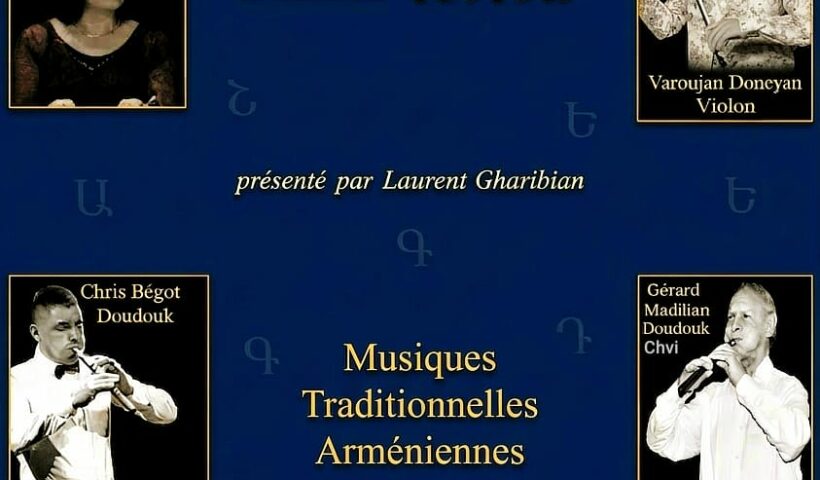 Nouveau concert de l'Ensemble VERVERI dédié aux richesses musicales de l'Arménie ce samedi 11 avril à Paris