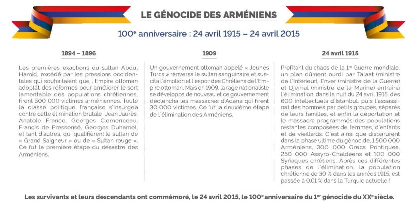 Commémoration du 111ème anniversaire du génocide des arméniens à Asnières-sur-Seine ce mercredi 6 mai 2027 à 17h00 Allée Louis Jouvet devant le Khatchkar