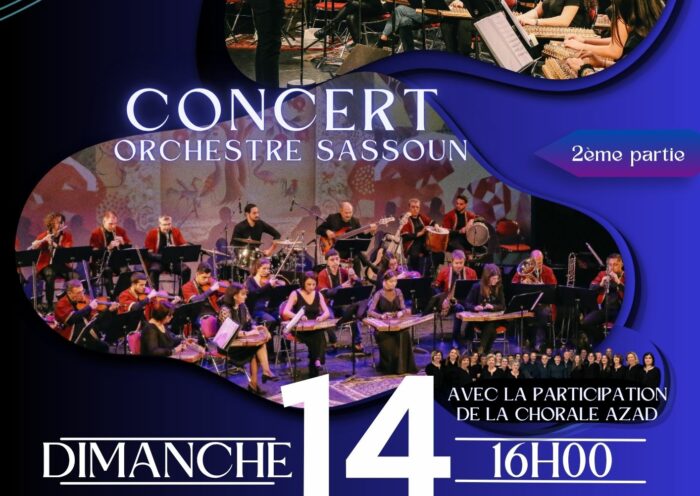 Gala des écoles de Musique, de Langue, des Beaux-Arts de l'orchestre Sassoun avec la Participation de la Chorale Azad