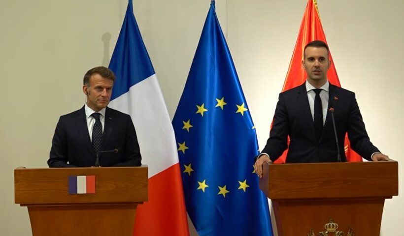 Le Président Emmanuel Macron en visite au Monténégro avec le Premier ministre Milojko Spajić : un soutien fort aux réformes et aux avancées vers l'Union européenne ce jeudi 04 juin 2026