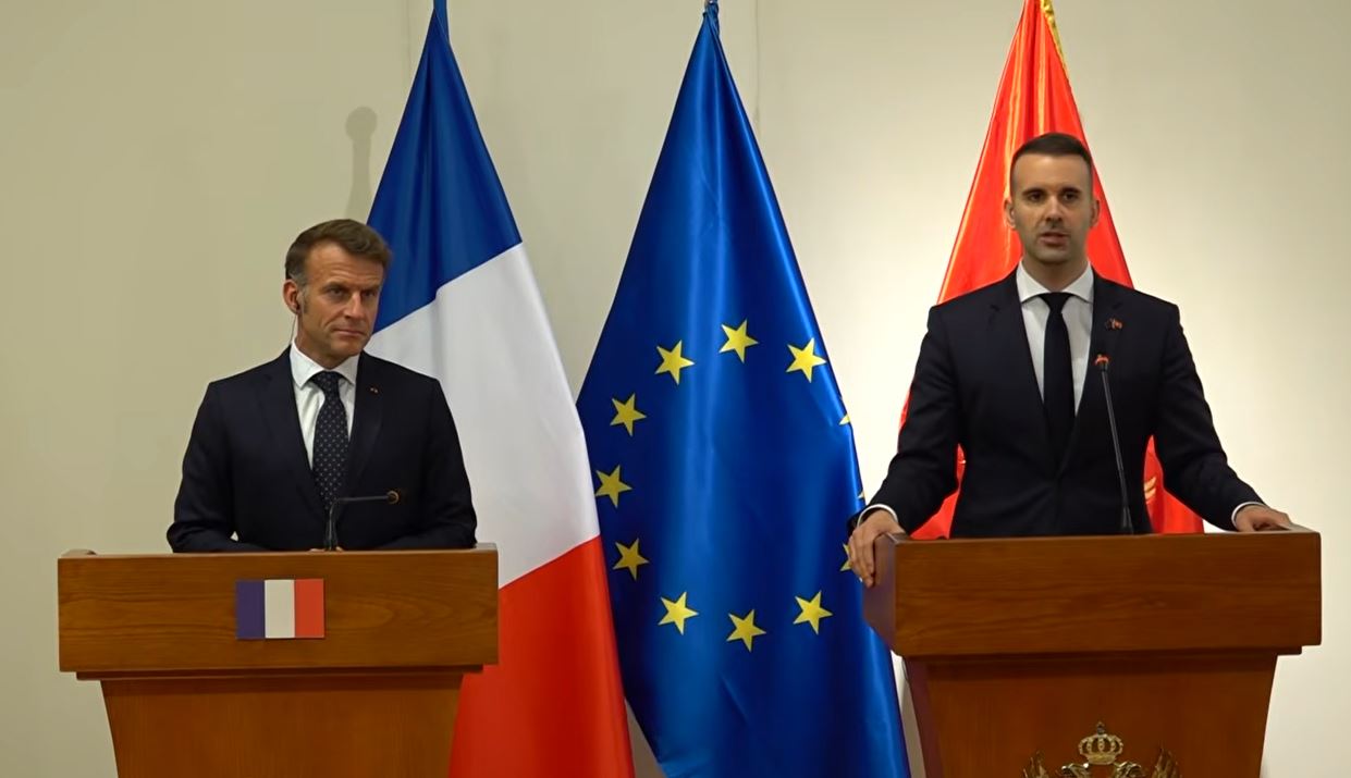 Le Président Emmanuel Macron en visite au Monténégro avec le Premier ministre Milojko Spajić : un soutien fort aux réformes et aux avancées vers l'Union européenne ce jeudi 04 juin 2026