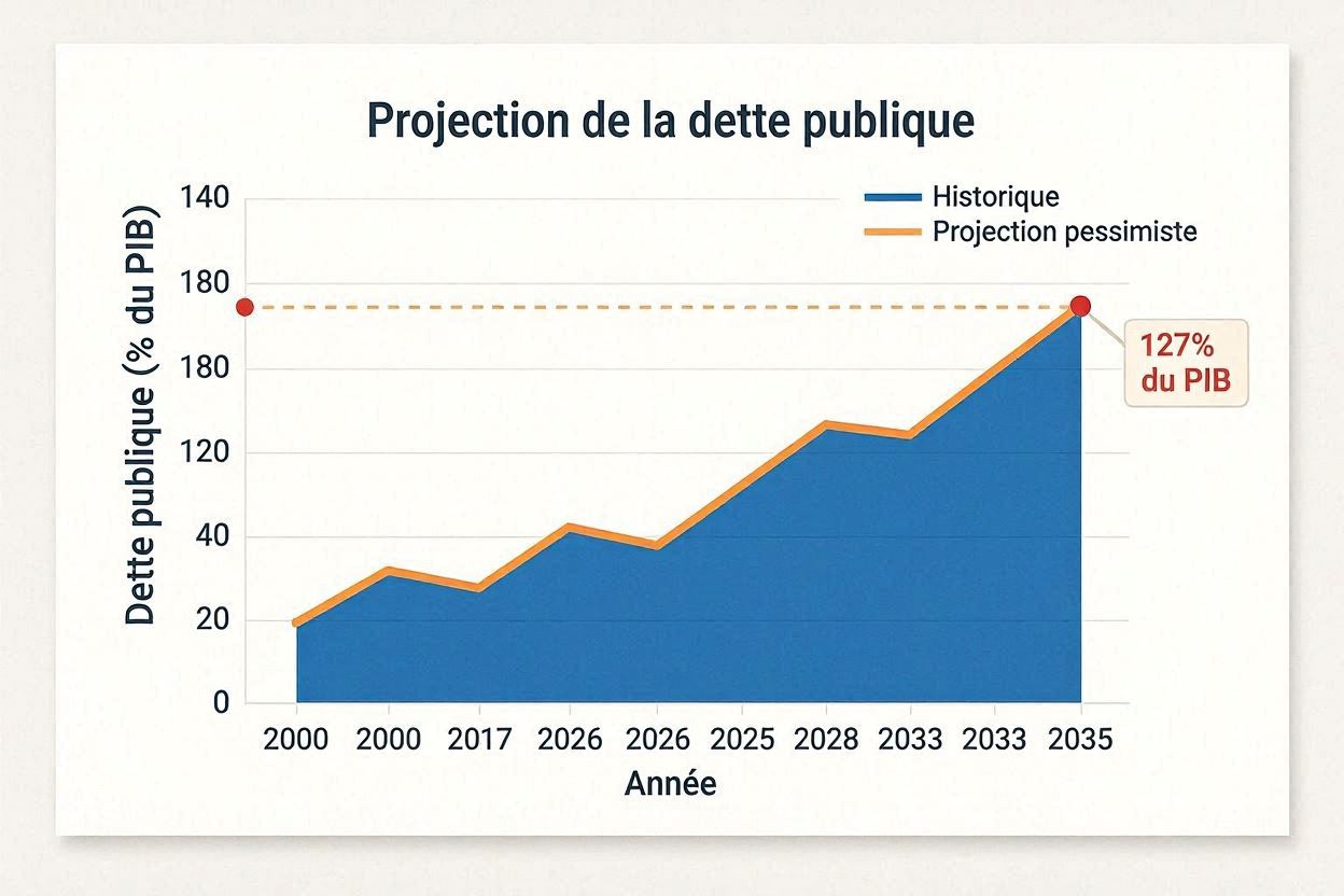 La dette publique pourrait atteindre 127 % du PIB d'ici 2030 : l'organisation internationale appelle à des hausses d'impôts et des économies ce mardi 30 juin 2026
