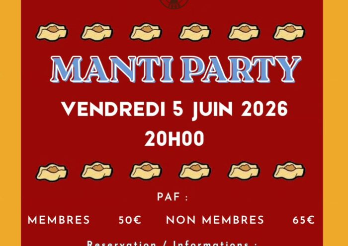Manti party YAN'S Club : Savourez les délices arméniens le vendredi 5 juin 2026 à Paris