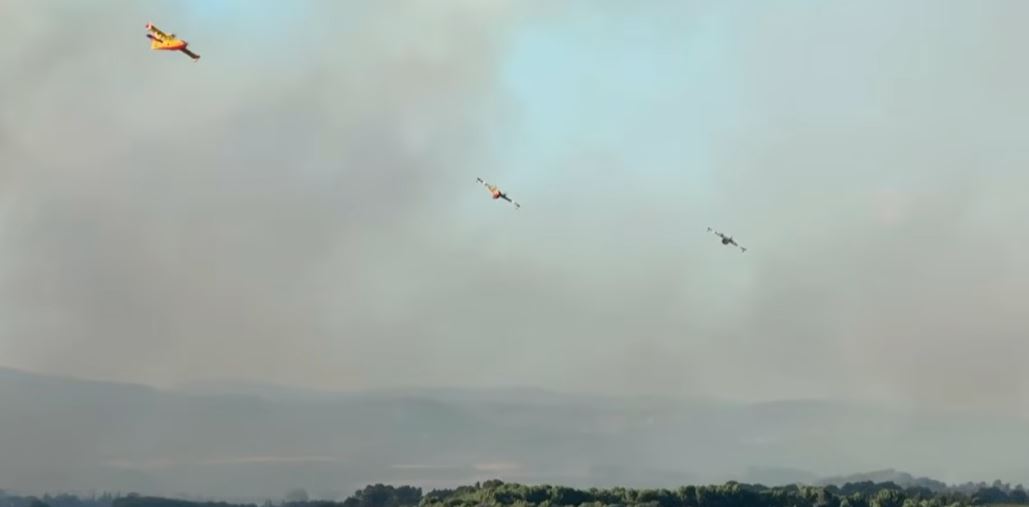 Incendie à Trévillach : des moyens aériens déployés pour soutenir les pompiers ce dimanche 05 juillet 2026
