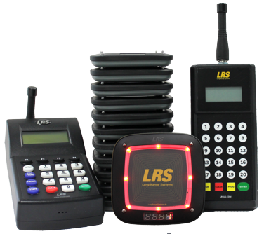 Bipeurs clients et le service à table présenté par la société Duty Free IT Services, fournisseur officiel de la marque Long Range Systems (LRS) en France